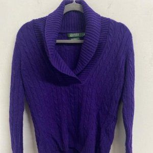 Ralph Lauren Purple V-Neck Sweater